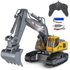 RC-Bagger Ferngesteuerter Bagger Spielzeug, 1:18 RC Bagger mit Metallschaufel