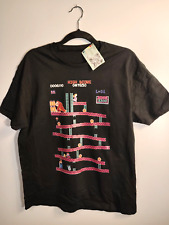 Super Mario - Donkey Kong & Prinzessin Herren Bio Baumwolle Shirt Schwarz M