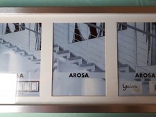 Fotorahme,Bildrahme mit 3Fotos,silber,Alu-Kunstoff-Glas,sehr gut.