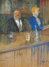 Die Bar Henri Toulouse-Lautrec Paar Theke Trostlosigkeit Glas H A3 0522
