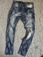 Please Boyfriend Jeans P78 Gr XS Blau-Camouflage NEU