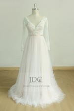 Rosa Spitze Brautkleid