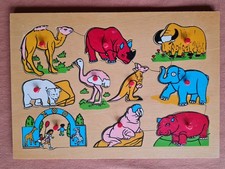 Holz Puzzle  Zoo Tiere