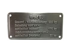 Steib, Typenschild, Große