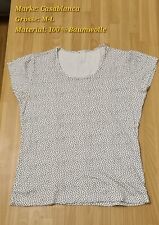 Casablanca T-Shirt Damen Shirt Weiss Gr. M-L Freizeit Alltag Baumwolle