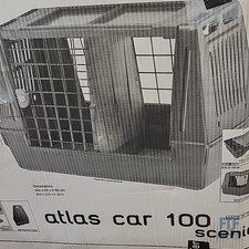 Ferplast Hundebox Auto, Atlas CAR 100 Scenic, extra Belüftung, Ablagefach, Doppe