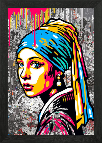 Pop art graffiti gerahmtes - art,