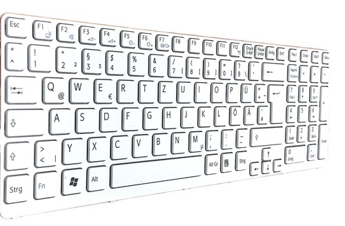 Weiß tastatur mit silber - weiß,