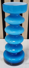 Murano Stil Opalglas Vase Blau