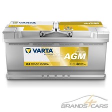 VARTA AUTOBATTERIE 12V 105Ah STARTERBATTERIE 950A AGM ERSETZT 88AH 90AH 92AH A4