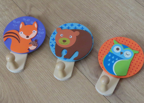 Garderobenhaken eule fuchs - 3,