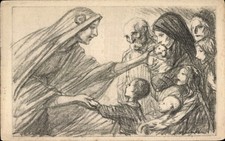 Künstler Ak Steinlen, Frau
