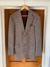 Pal Zileri Concept Wool Tweed Blazer Sakko Gr. 42 R IT 52 Braun & Beige Fleck