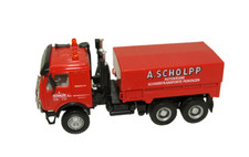 Herpa LKW 1:87 / H0 - MB Solo-Zugmaschine A .Scholpp mit Spiegelsatz # R2