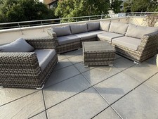 Polyrattan Eck Lounge Set - Gartenmöbel - Hochwertig Abdeckung in Maßanfertigung