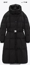 Zara Limited Edition Daunenmantel Steppmantel Lang - Gürtel 38 -40 XS/M /L * Neu