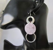 925 Silber Kreisel XXL Ohrringe Hänger 7 cm lang Boho Rund Top Mode Aktuell  neu