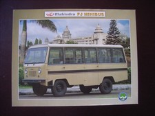 Mahindra FJ Minibus Prospektblatt / Sales sheet, selten, Indien, 10.2002