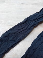 H&M Strumpfhose Schwarz Lochmuster Gothic S Neu