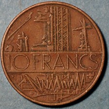 Frankreich 10 Francs 1976 KM#