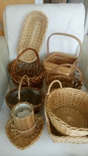9 x WEIDENKORB DAVON 5 mit HENKEL und 3 ohne HENKEL