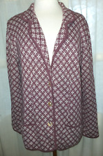 DEERBERG Strickjacke M (wie L 38/40 42 Maße!) wie NEU Bio-Baumwolle beere-weiß