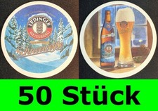 50 Stück Bierdeckel Erdinger Weissbräu Schneeweiße Erding rund Bar Theke Tresen