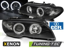 Xenon CCFL Angel Eyes Scheinwerfer für BMW 3er E46 Coupe und Cabrio 03-06 schwar
