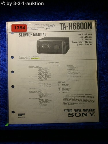 Sony service manual h6800n - sony,