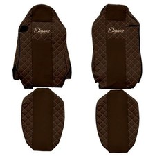 F-CORE Elegance Q Sitzschonbezug Sitzbezüge Set Eco-Leder Textil Braun