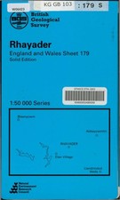 Solid Edition. England and Wales Sheet 179. Rhayader. 1:50.000.