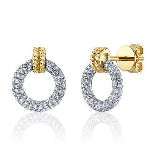14k gold diamant kreis - 14k, halo