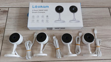 4x Litokam WiFi Überwachungskamera, Babyphone mit Kamera 