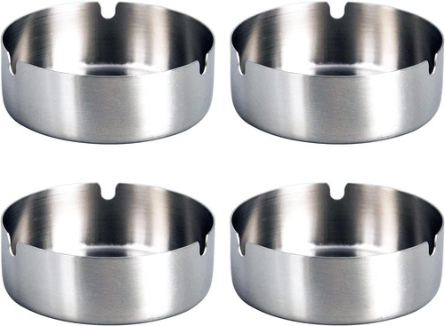 Edelstahl aschenbecher 10cm - edelstahl,