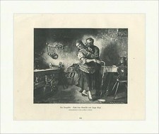 Der Botaniker Gemälde Hugo Engl Schüssel Milch Trog Krug Holzstich A 2934