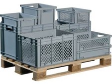 LOCKWEILER NB14V2-139114220118 Transportstapelbehälter  L400xB300xH170mm grau PP