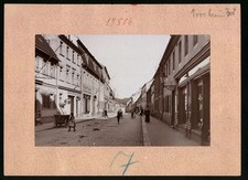 Ansicht Roßwein, Nossener Straße mit Möbel-Lager Franz Braune, Geschäfte 