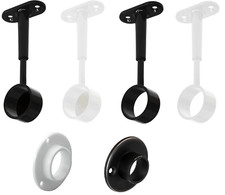 Schrankrohrlager rund Wandlager Ø 25 mm Metall Halter für Kleiderstange Rundrohr