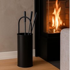 Kaminbesteck Set schwarz