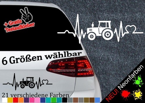 Herzschlag traktor aufkleber - traktor,