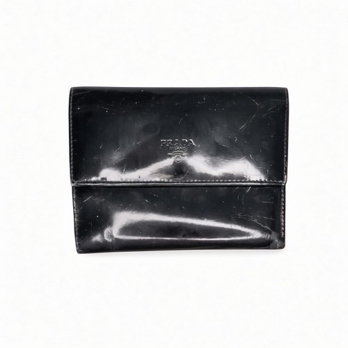 Prada geldbörse leder schwarz - geldbörse,