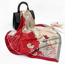 Rot beige Schal Halstuch