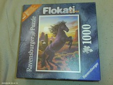 Ravensburger FLOKATI  LINE Puzzle 1000 Teile Schwarzer Hengst  vollständig