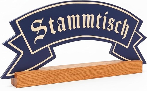 Stammtisch schild aus holz - stammtisch, 28