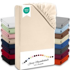 Bettlaken Betttuch Bettuch Spannbettlaken 100% Baumwolle 5 Größen 14 Farben