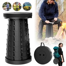 Tragbarer Klapphocker, Teleskophocker Faltbar Angeln Campinghocker 180kg Schwarz