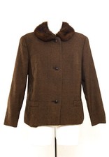 Majestic Bisam Jacke Gr. 42 Wolle Damen Blazer Übergangsjacke Jacket