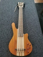 NEW Mahalo MEB1PRO TBR 4-String Electric Ukulele Bass Transparent Brown/Natural