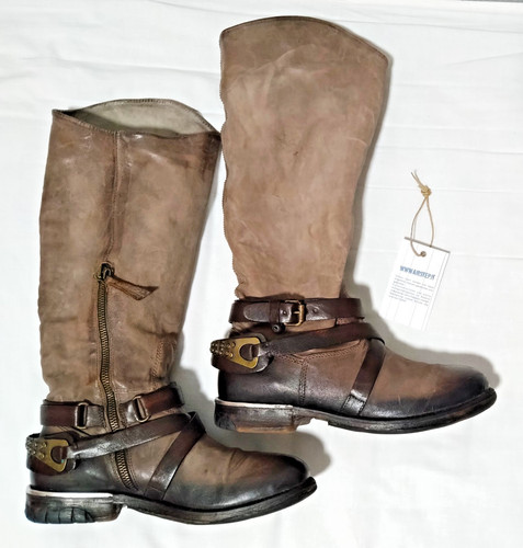 Damen lederstiefel - lederstiefel, /