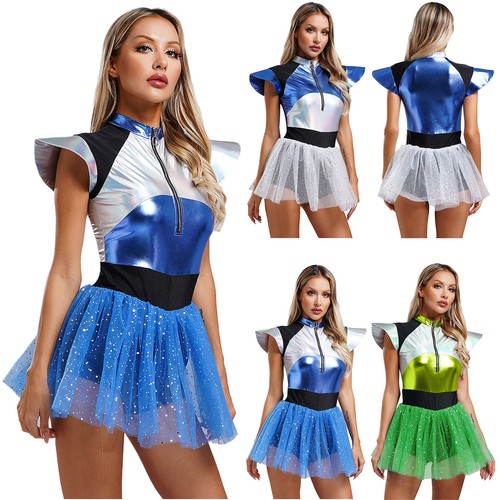 Damen space alien kostüm - space,